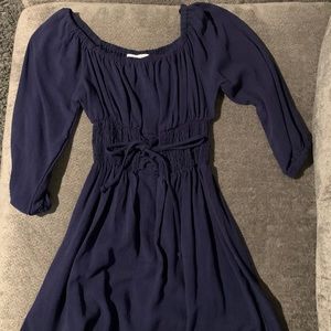 Purple snow Navy Blue dress